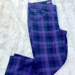 Betabrand Dark Purple Plaid Point Pants -#22